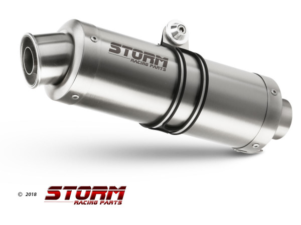 Auspuff Storm GP rund 300 mm KAT passend für Yamaha YZF 125 R Bj 2008 bis 2013