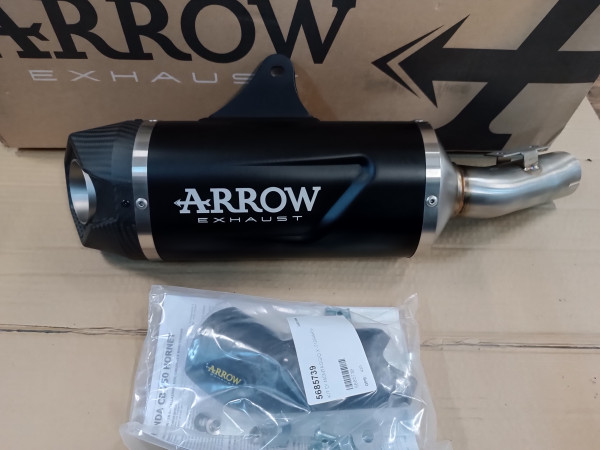 Auspuff Arrow Indy Race EVO schwarz Carbonkappe Honda CB 750 Hornet Bj 2023 bis 2024