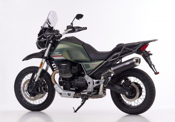 Auspuff Shark DSX 5 schwarz Moto Guzzi V85 TT Bj 2019 bis 2024