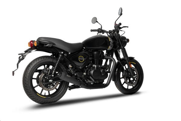 Auspuff Zard Edelstahl schwarz passend für Royal Enfield Hunter 350 Bj 2022 bis 2023