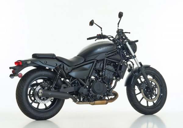 Auspuff Falcon Double Groove schwarz passend für Kawasaki Eliminator 500 Baujahr 2024 bis 2025