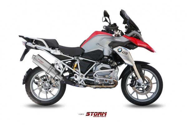 Auspuff Storm oval 400 mm passend für BMW R 1200 GS Bj 2013 bis 2016