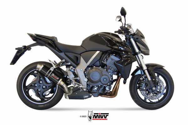 Auspuff MiVV GP schwarz rund passend für Honda CB 1000 R Bj 2008 bis 2016