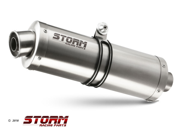 Auspuff Storm oval 400 mm passend für BMW F 650 GS Bj 2008 bis 2012