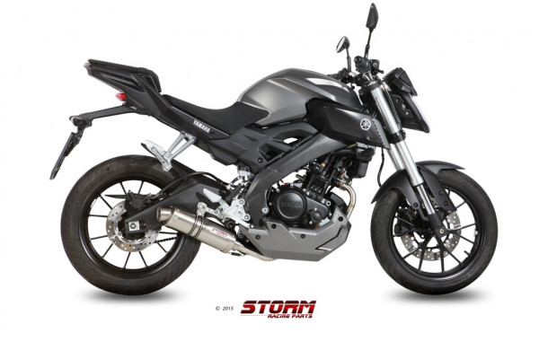 Auspuff Storm GP rund 300 mm KAT Yamaha YZF 125 R Bj 2019 bis 2024