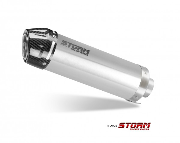 Auspuff Storm GP-C mit Carbonkappe rund 300 mm KTM Duke 690 Bj 2012 bis 2018