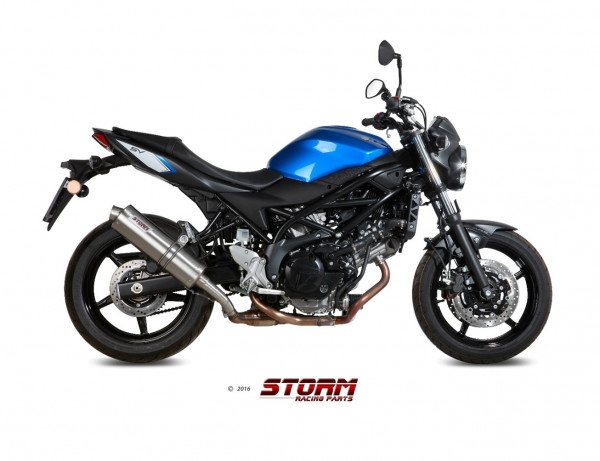 Auspuff Storm oval 400 mm passend für Suzuki SV 650 Bj 2016 bis 2024