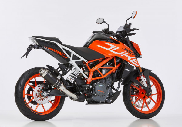 Auspuff Hurric Supersport rund KTM Duke 125 Duke 390 Bj 2021 bis 2023