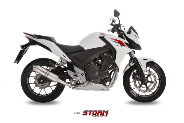 Auspuff Storm GP rund 300 mm passend für Honda CBR 500 R Bj 2013 bis 2015