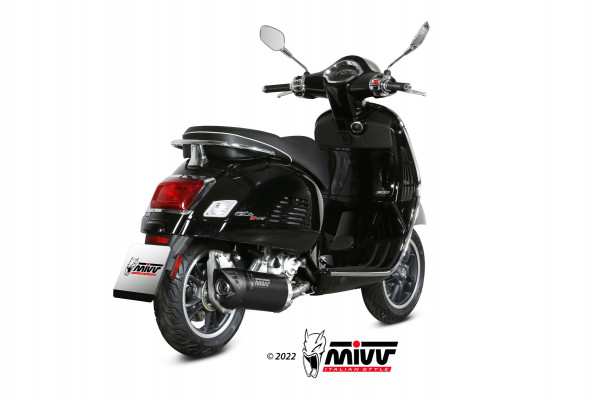 Auspuff MiVV Mover schwarz KAT passend für Vespa GTV 300 Bj 2023 bis 2024