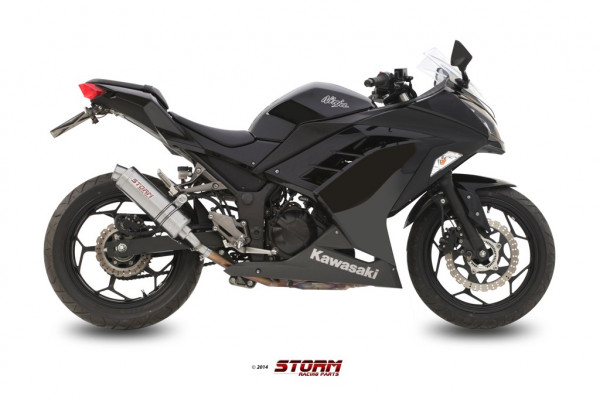 Auspuff Storm GP rund 300 mm passend für Honda CB 600 Hornet Bj 2007 bis 2013