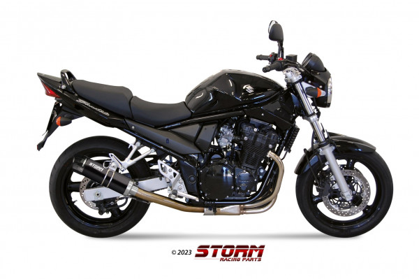 Auspuff Storm GP-C mit Carbonkappe rund 300 mm Suzuki GSF 650 Bandit Bj 2005 bis 2006