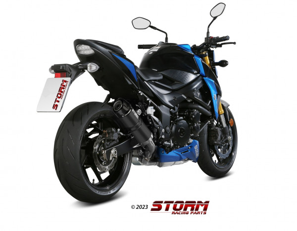 Auspuff Storm GP-C mit Carbonkappe rund 300 mm Suzuki GSX S 750 Bj 2017 bis 2020