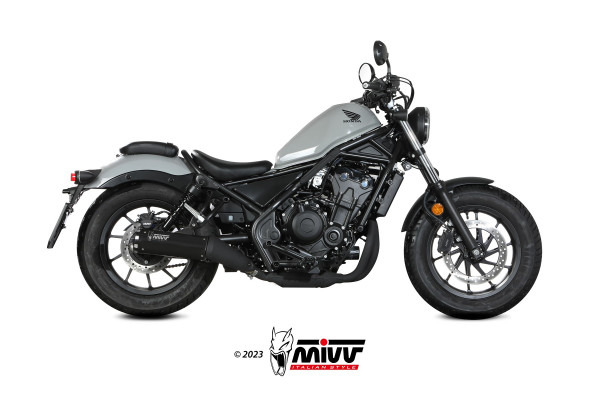 Auspuff MiVV HR 1 schwarz passend für Honda CMX 500 Rebel Baujahr 2022 bis 2024